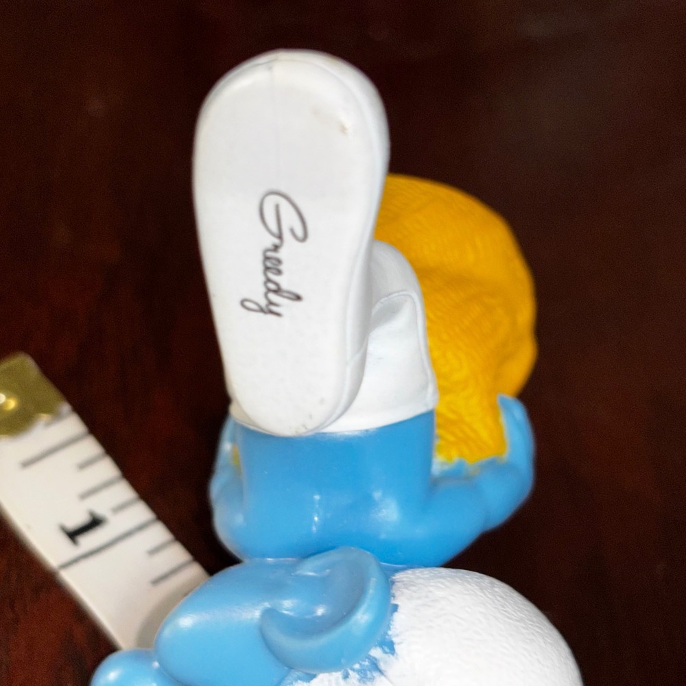 Vintage Smurfs PVC Figures Lot of 7 Smurfette Hefty Greedy Jokey Toy Collectible - Picture 8 of 13